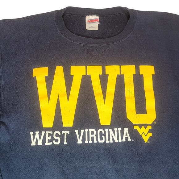 Vintage WVU Soffe crewneck sweatshirt women's sz small made in USA - Picture 3 of 6